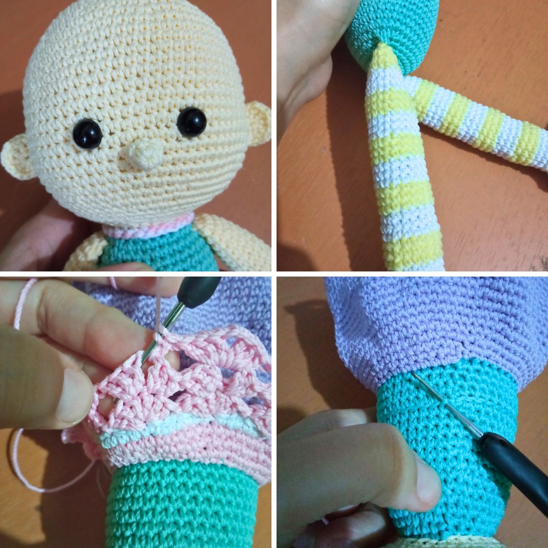 Just a collage of picture I took while making the pattern