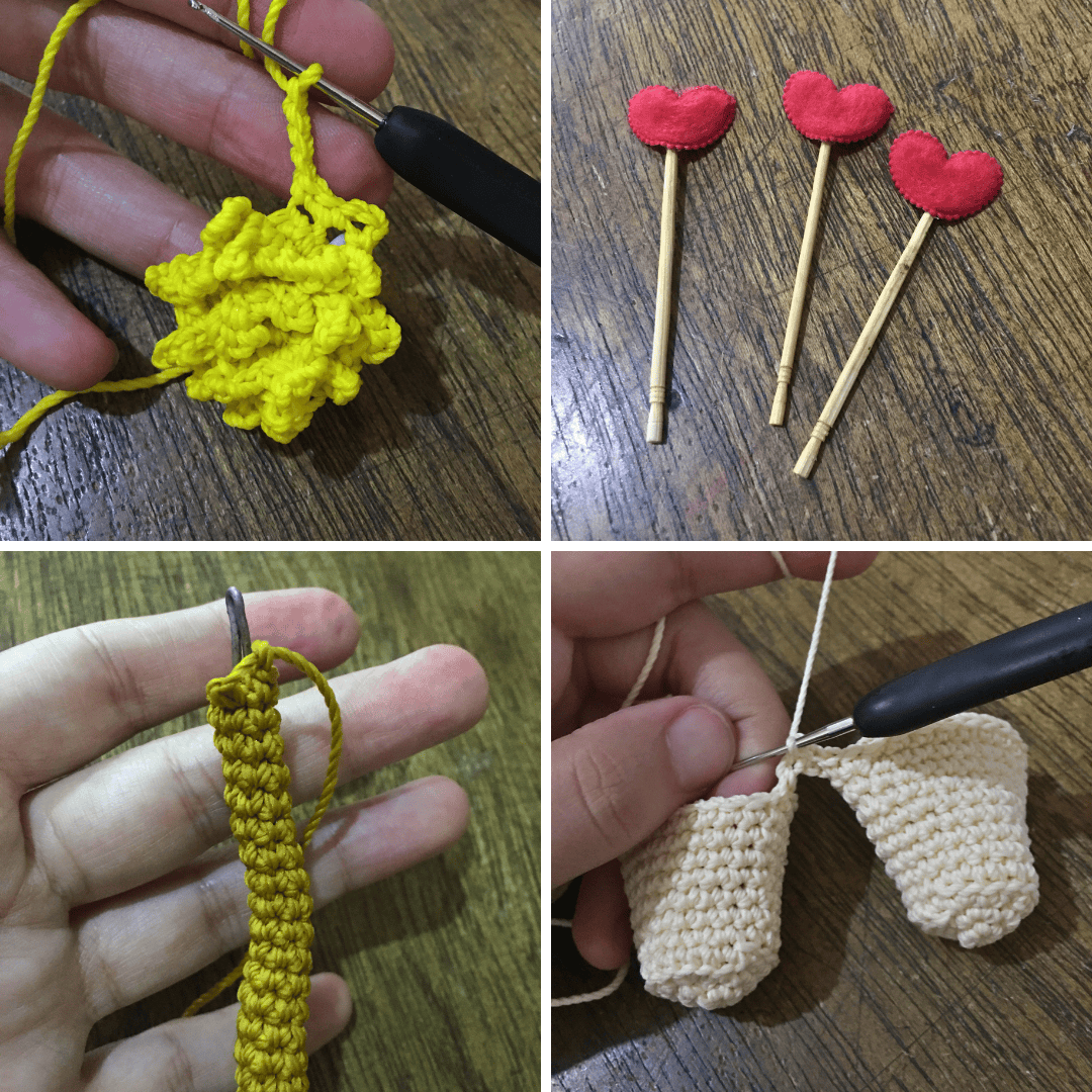 Just a collage of picture I took while making the pattern