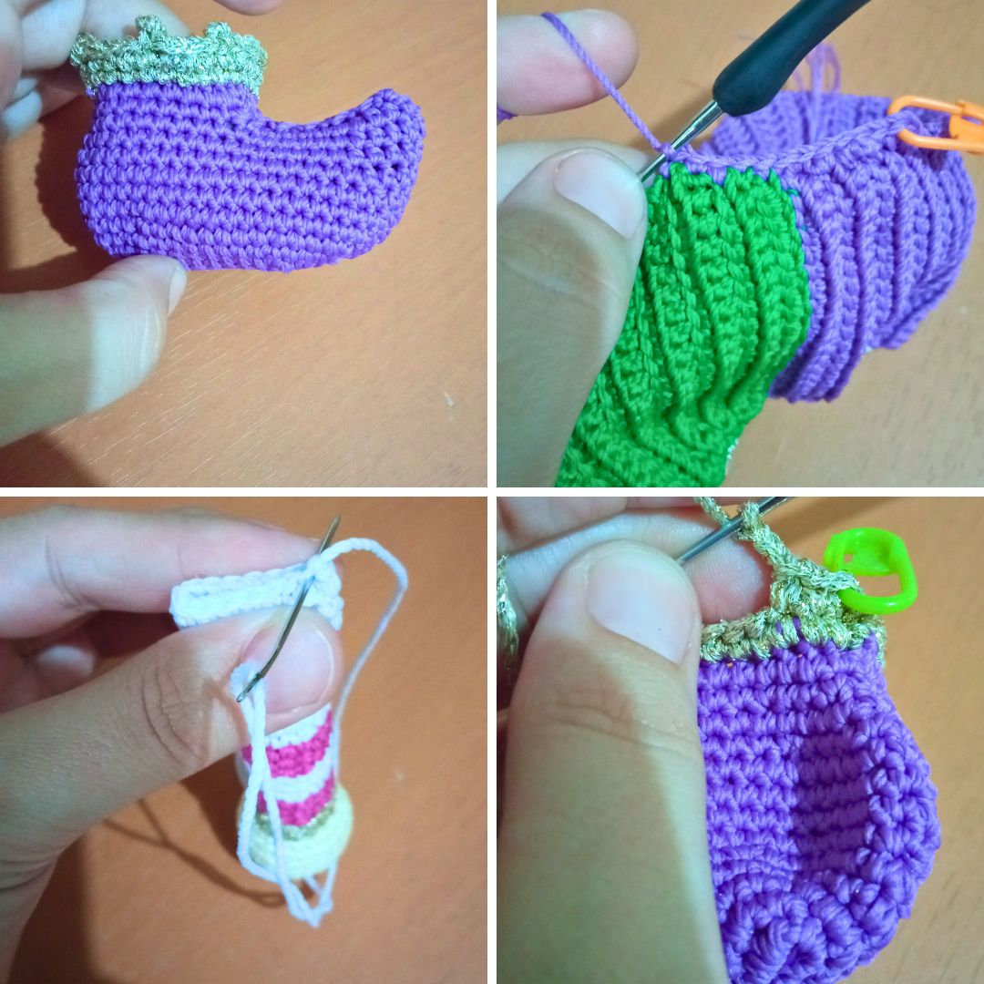 Just a collage of picture I took while making the pattern