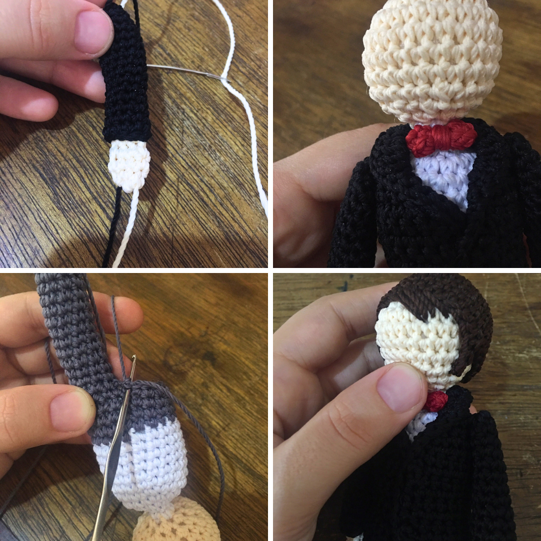 Just a collage of picture I took while making the pattern