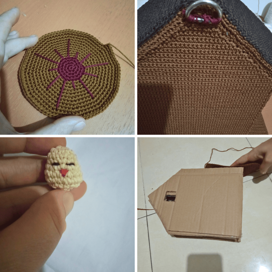 Just a collage of picture I took while making the pattern