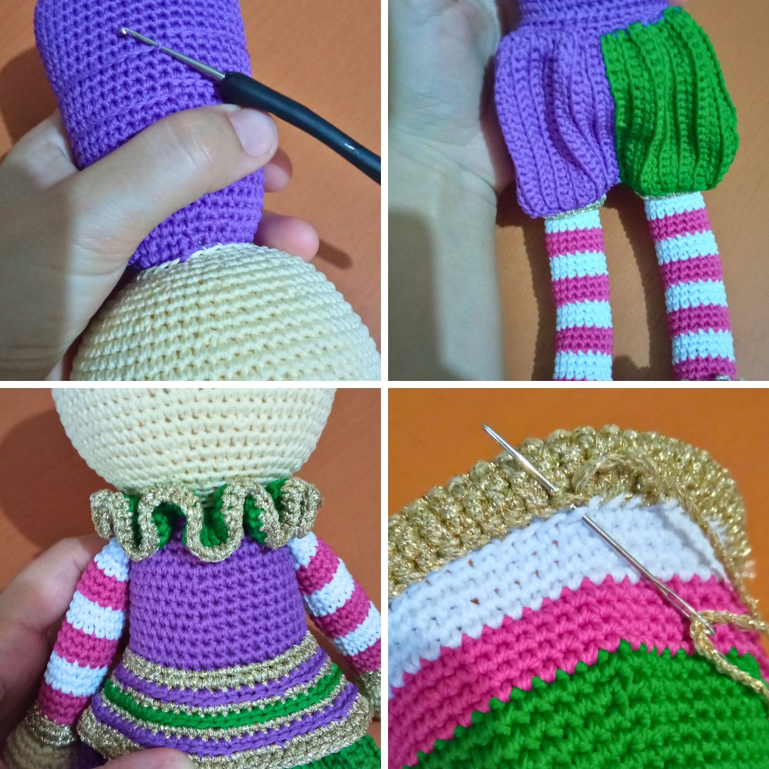 Just a collage of picture I took while making the pattern