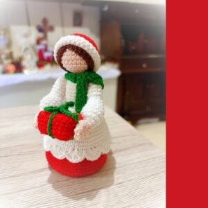 crochet Christmas lady doll