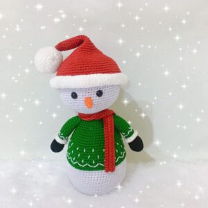 crochet snowman doll