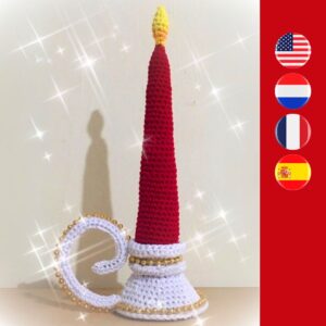 crochet Christmas candle