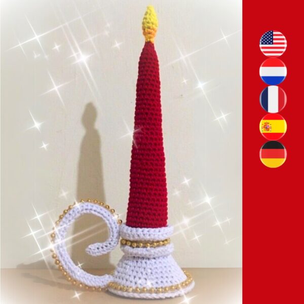 crochet christmas candle