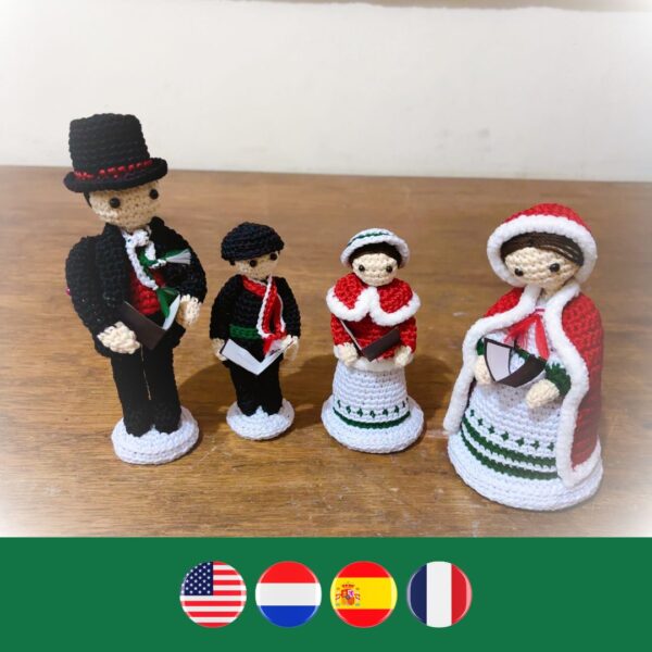 crochet Christmas carolers