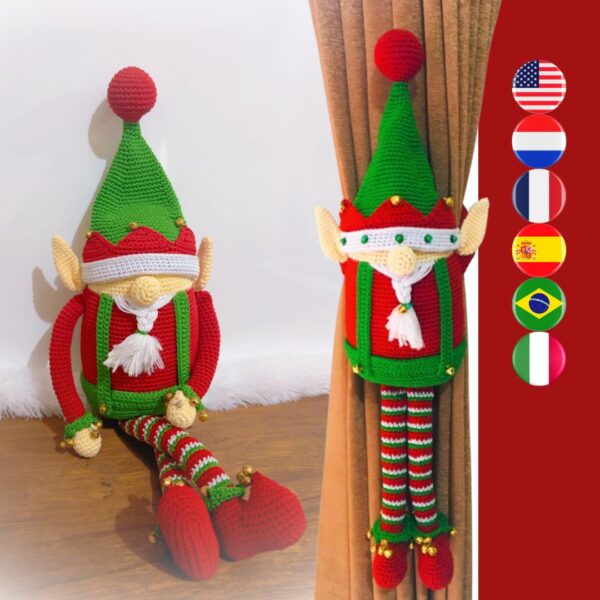 crochet Christmas elf gnome