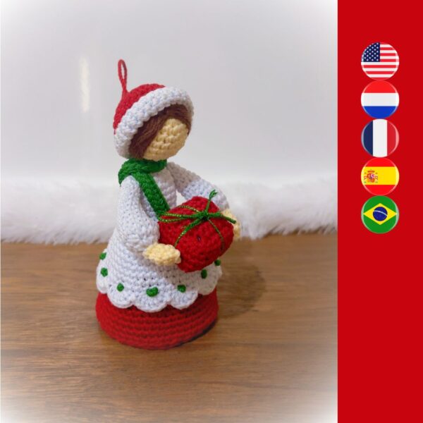 Crochet Victorian Christmas lady