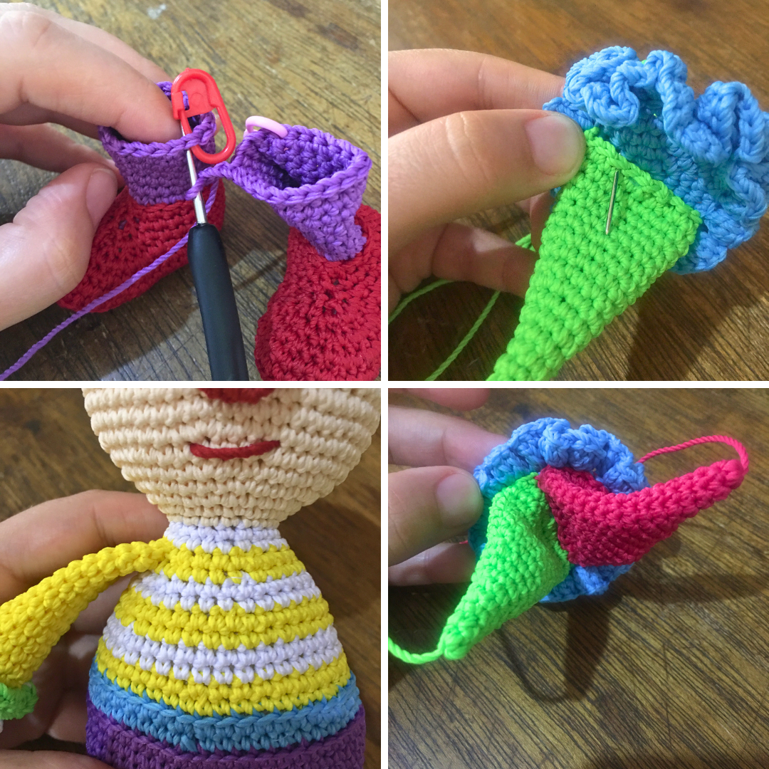 Just a collage of picture I took while making the pattern