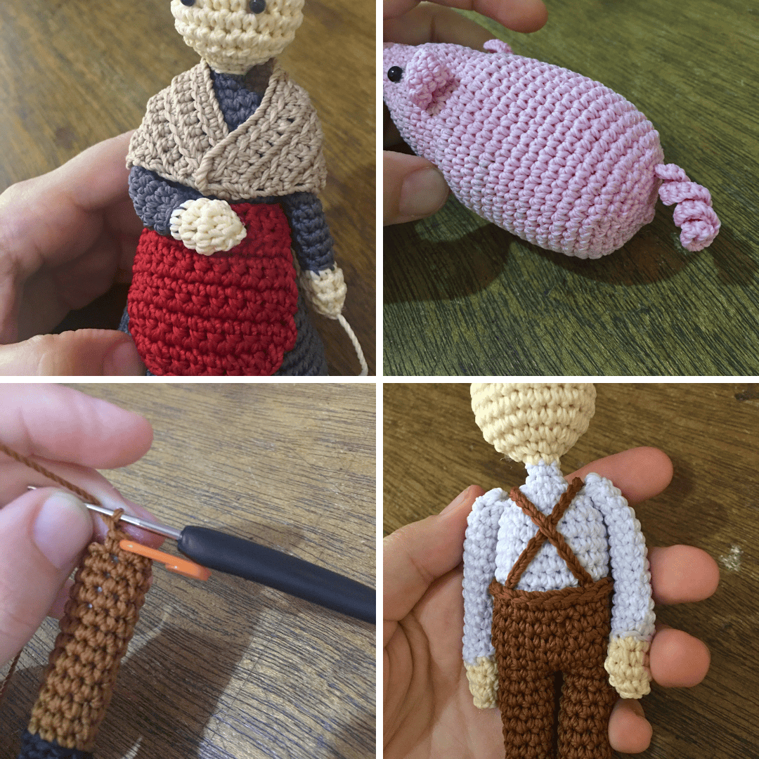 Just a collage of picture I took while making the pattern