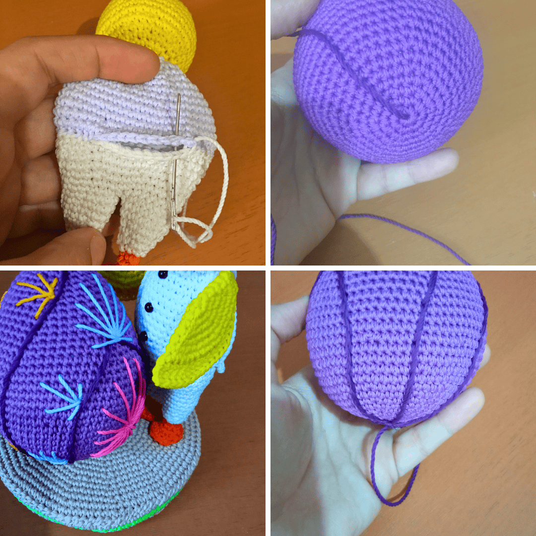 Just a collage of picture I took while making the pattern