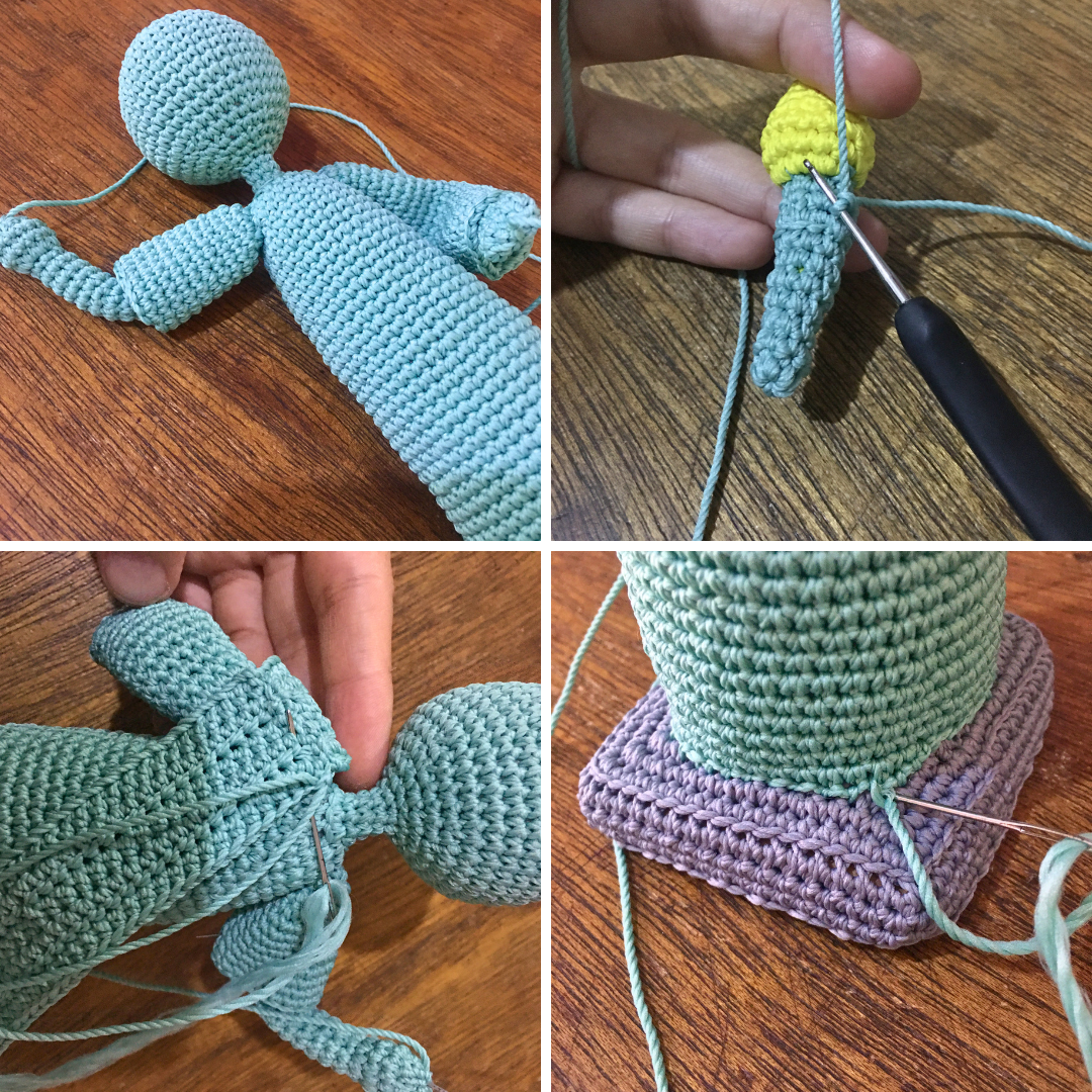 Just a collage of picture I took while making the pattern