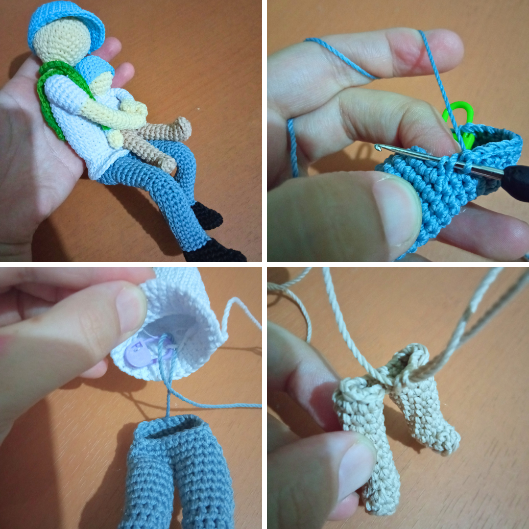 Just a collage of picture I took while making the pattern