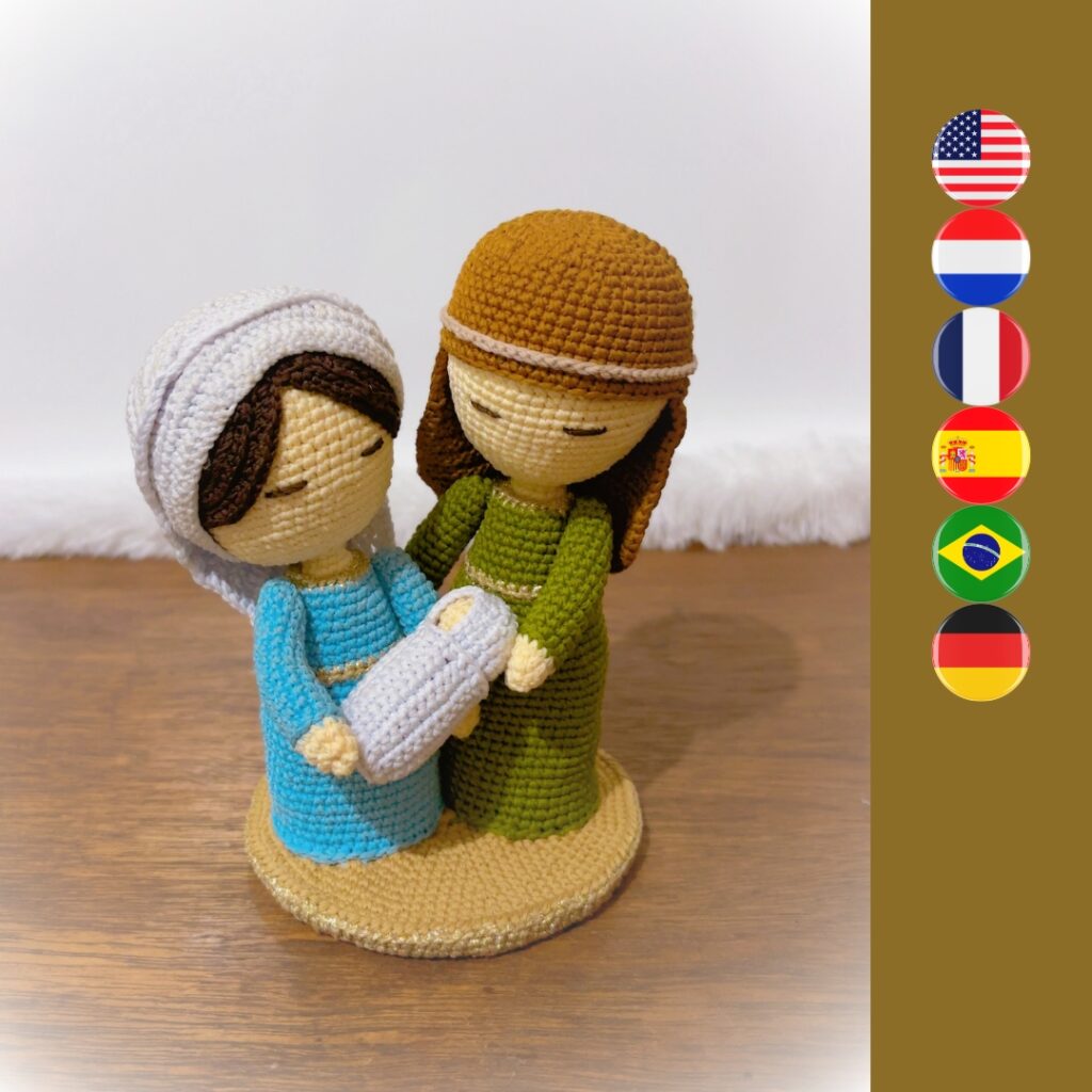 Crafty Nativity Set crochet nativity holy family