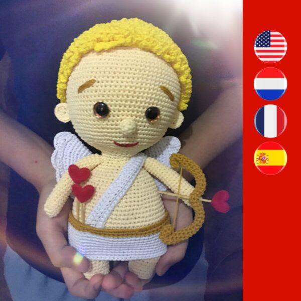 crochet cupid doll