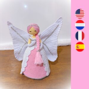 crochet pink fairy