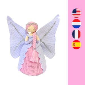 crochet pink fairy