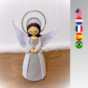 crochet silver angel