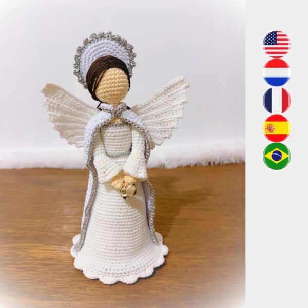 white crochet Christmas angel