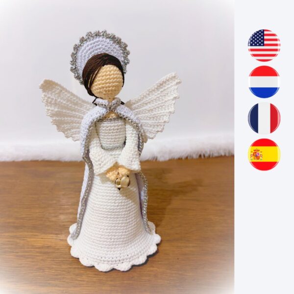 white crochet christmas angel