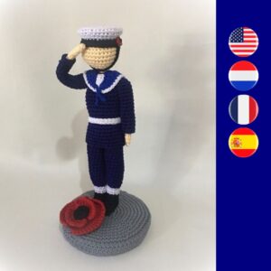 crochet navy sailor