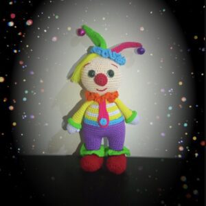 small crochet clown