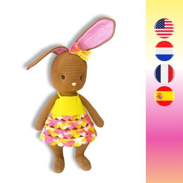 crochet Easter bunnie in dress