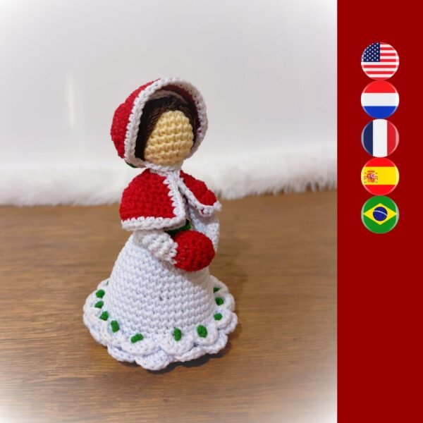 crochet Victorian Christmas lady