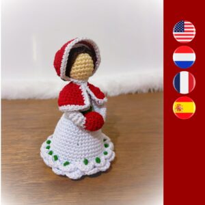 Crochet Victorian lady Christmas doll