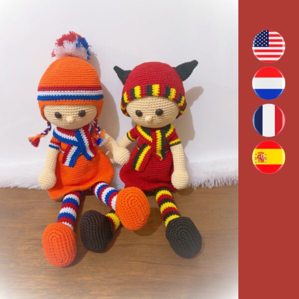 crochet Euro soccer football dolls