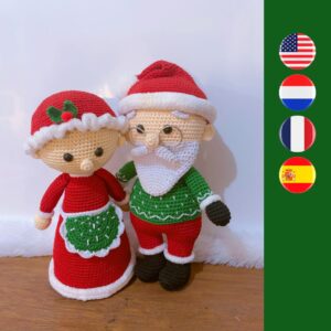 crochet Santa Claus and Mrs Claus