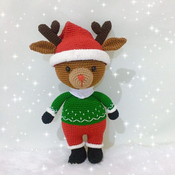 crochet reindeer doll