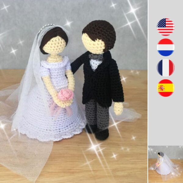 crochet bride and groom