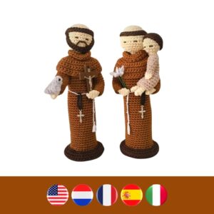 crochet St Francis and St Anthony