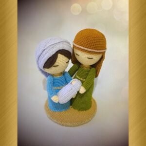 crochet nativity set Holy Family