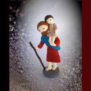 crochet St Christopher with Jesus