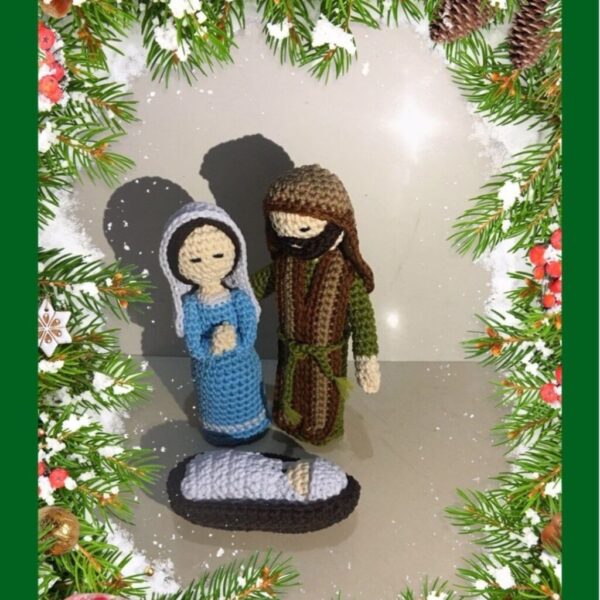 crochet Mary, Joseph and Jesus