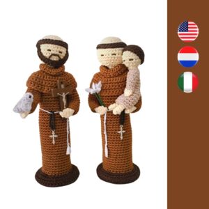 crochet St Francis of Assisi and crochet St Anthony of Padua