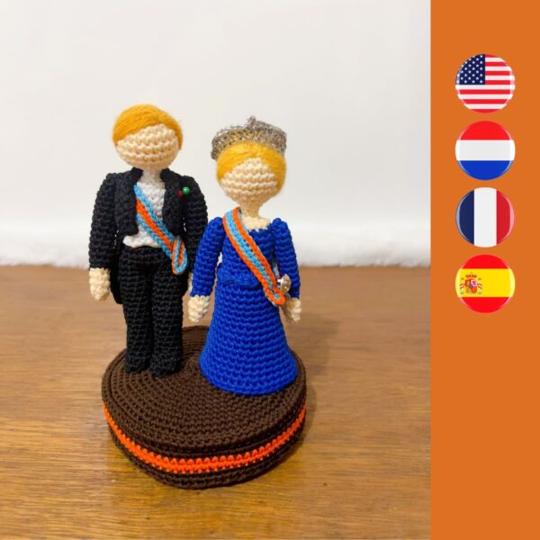 crochet king Willem-Alexander and Queen Maxima