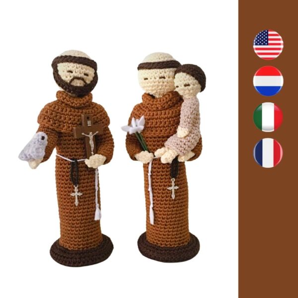 crochet St Francis and St Anthony