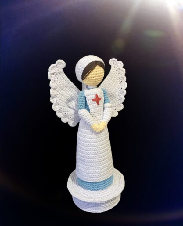crochet nurse with wings