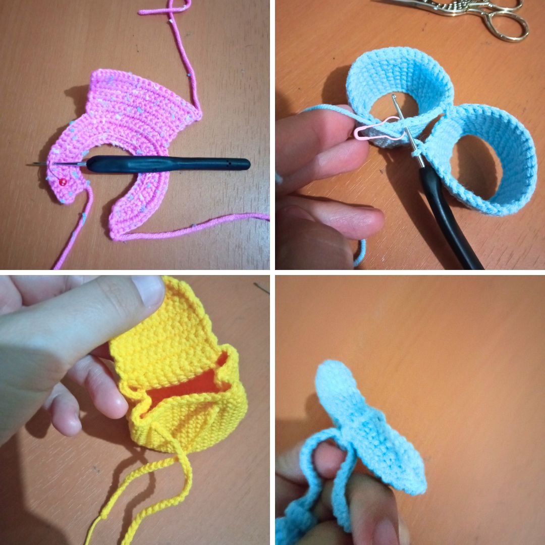 Just a collage of picture I took while making the pattern