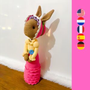 crochet girl Easter bunny