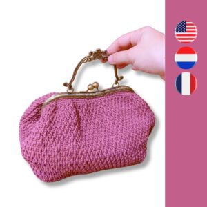 crochet handbag with metal clasp