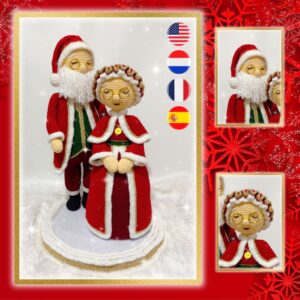 crochet santa and lady Christmas