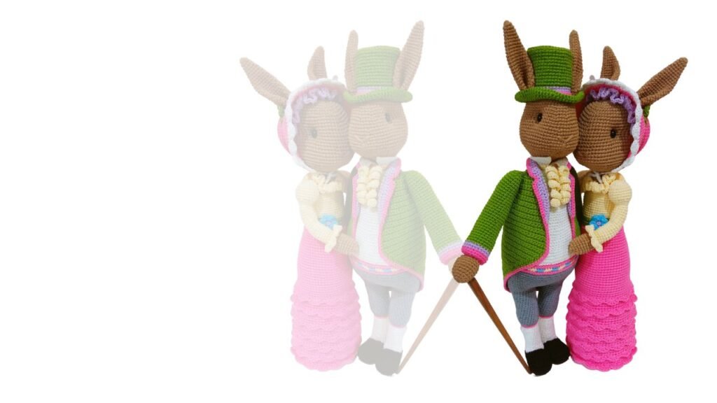 Elias & Isabella The Easter Bunnies crochet Easter bunnies