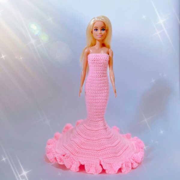 crochet Barbie dress