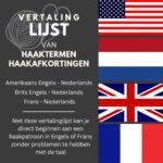 Vertalingen - 125 haakafkortingen en termen