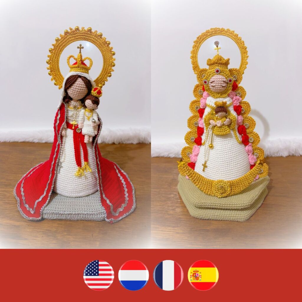 Our Lady bundle crochet Virgin Mary of the rosary with Jesus